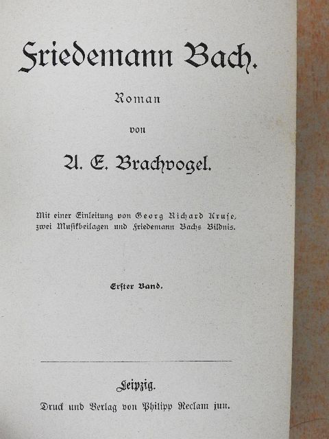 A. E. Brachvogel - Friedemann Bach I-II. (gótbetűs) [antikvár]