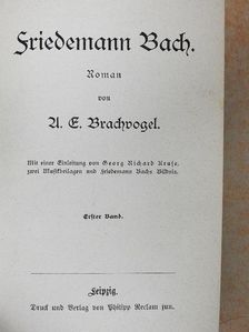 A. E. Brachvogel - Friedemann Bach I-II. (gótbetűs) [antikvár]