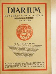 Kosztolányi Dezső - Diarium 1933/1-2. [antikvár]