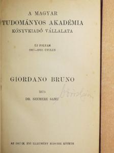 Dr. Szemere Samu - Giordano Bruno [antikvár]