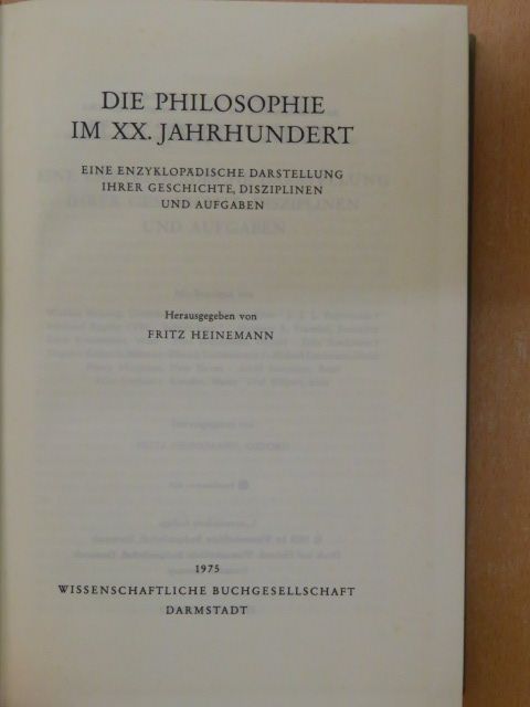 Abraham A. Fraenkel - Die Philosophie im XX. Jahrhundert [antikvár]
