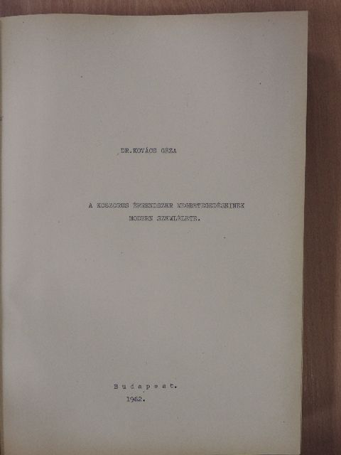 Dr. Kovács Géza - A koszorús érrendszer megbetegedéseinek modern szemlélete [antikvár]