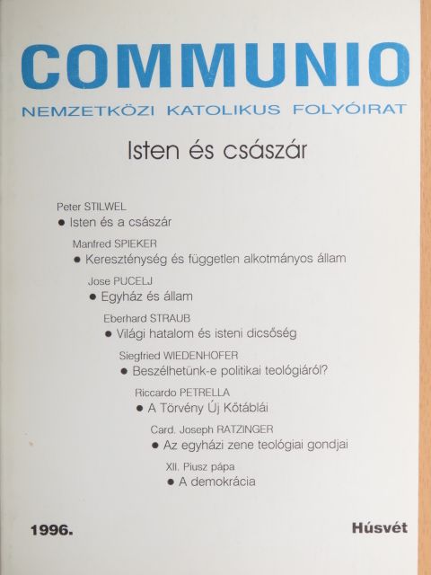 Jose Pucelj - Communio 1996. Húsvét [antikvár]