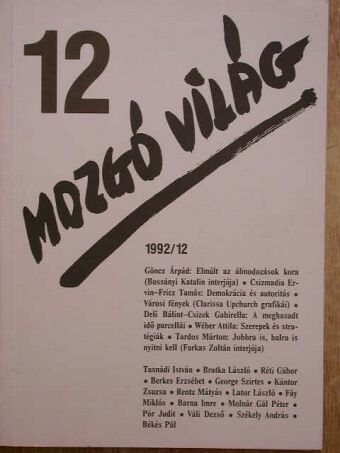Barna Imre - Mozgó Világ 1992. december [antikvár]