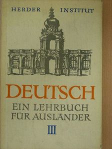 Hans Israel - Deutsch - Ein Lehrbuch für Ausländer III. [antikvár]