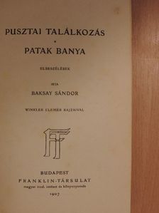 Baksay Sándor - Pusztai találkozás/Patak banya [antikvár]