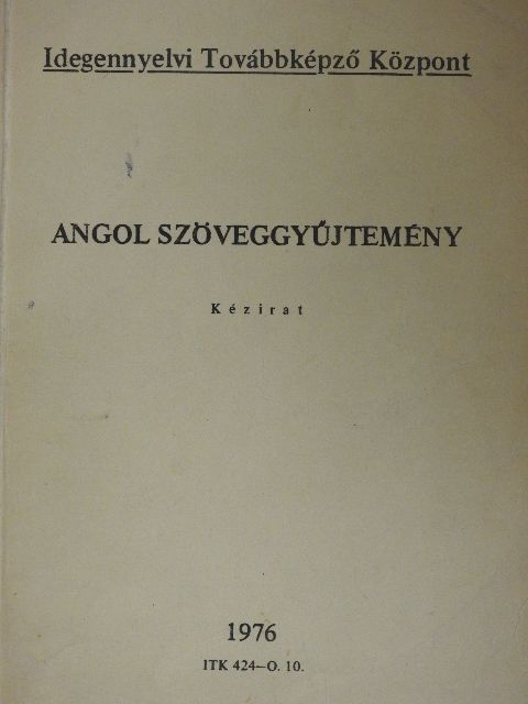 Angol szöveggyűjtemény [antikvár]
