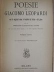 Giacomo Leopardi - Poesie di Giacomo Leopardi [antikvár]