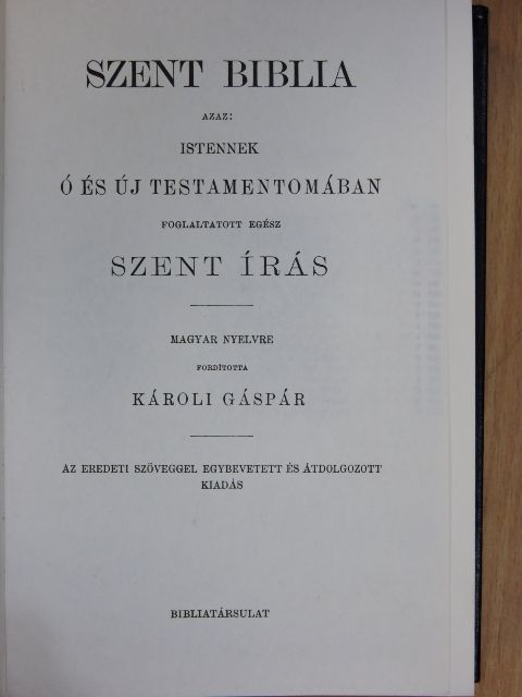 Szent Biblia [antikvár]