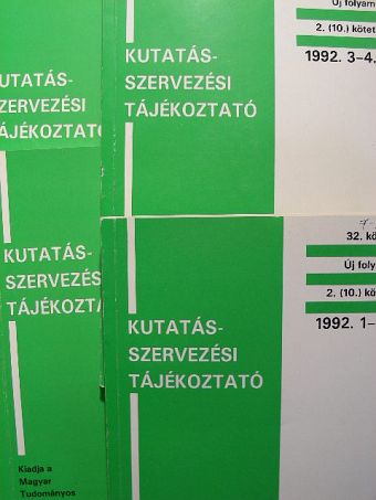 Farkas János - Kutatásszervezési tájékoztató 1992. 1-6. [antikvár]