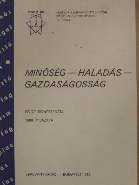 A St. E Cardew Miqa - Minőség - Haladás - Gazdaságosság [antikvár]