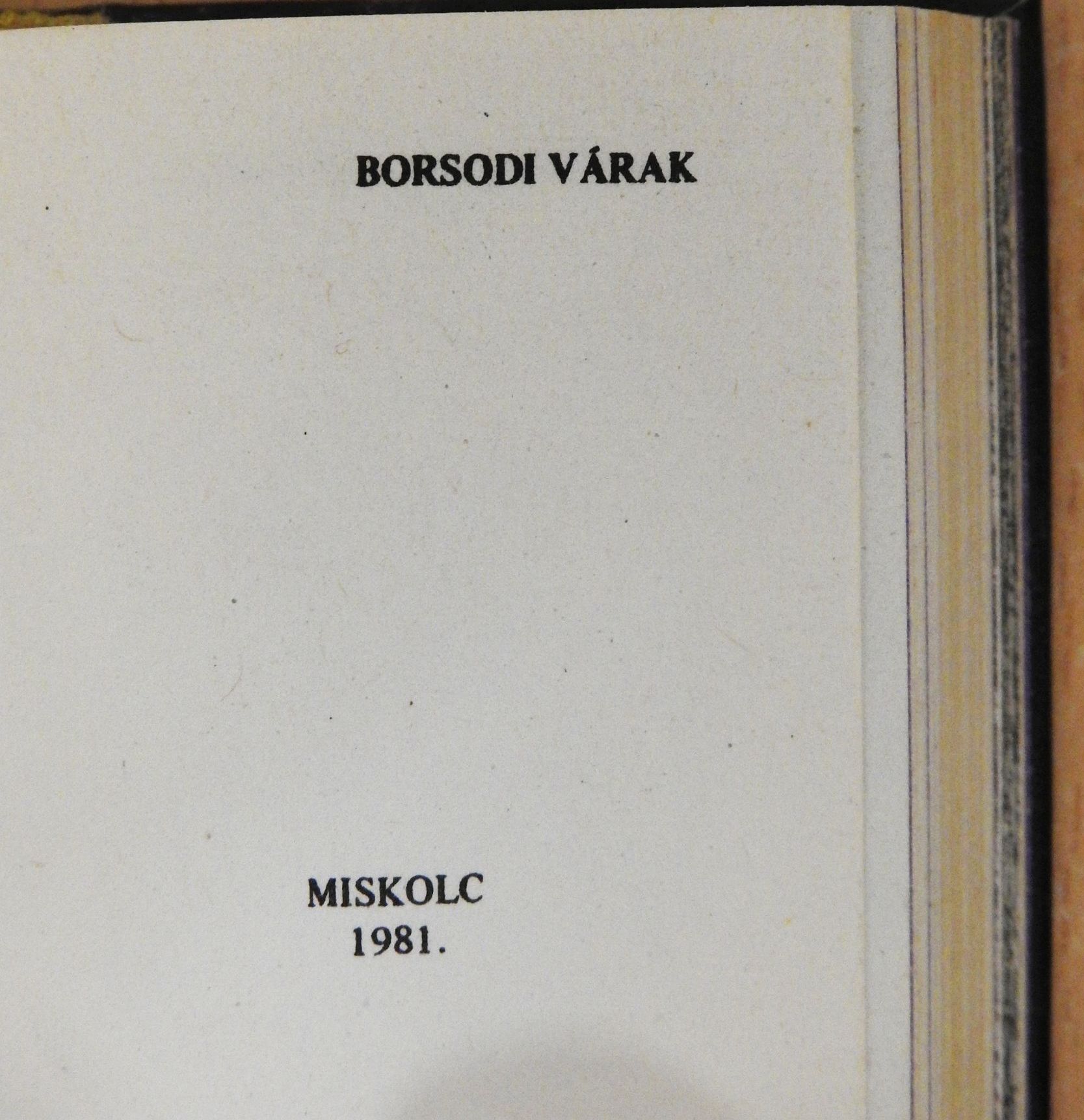 Dr. Csorba Csaba - Borsodi várak (minikönyv) (számozott) [antikvár]