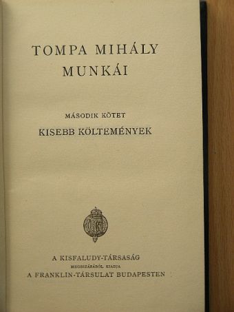 Tompa Mihály - Tompa Mihály munkái II. [antikvár]