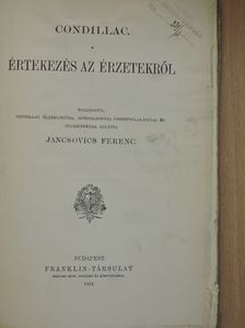 Condillac - Értekezés az érzetekről [antikvár]
