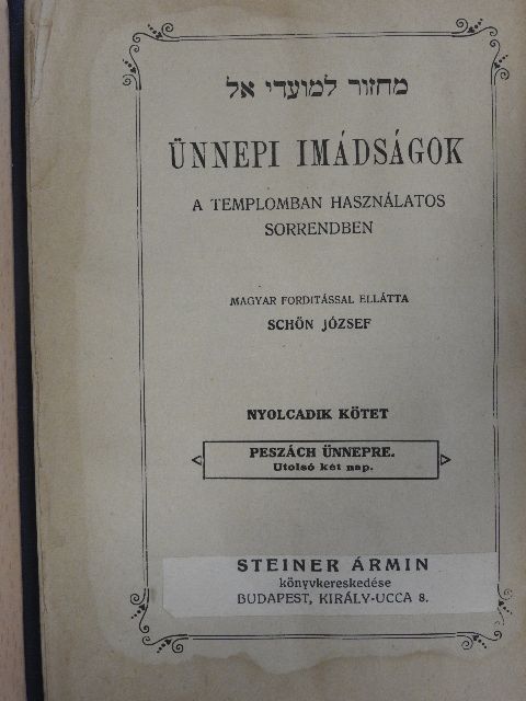 Ünnepi imádságok VIII. [antikvár]