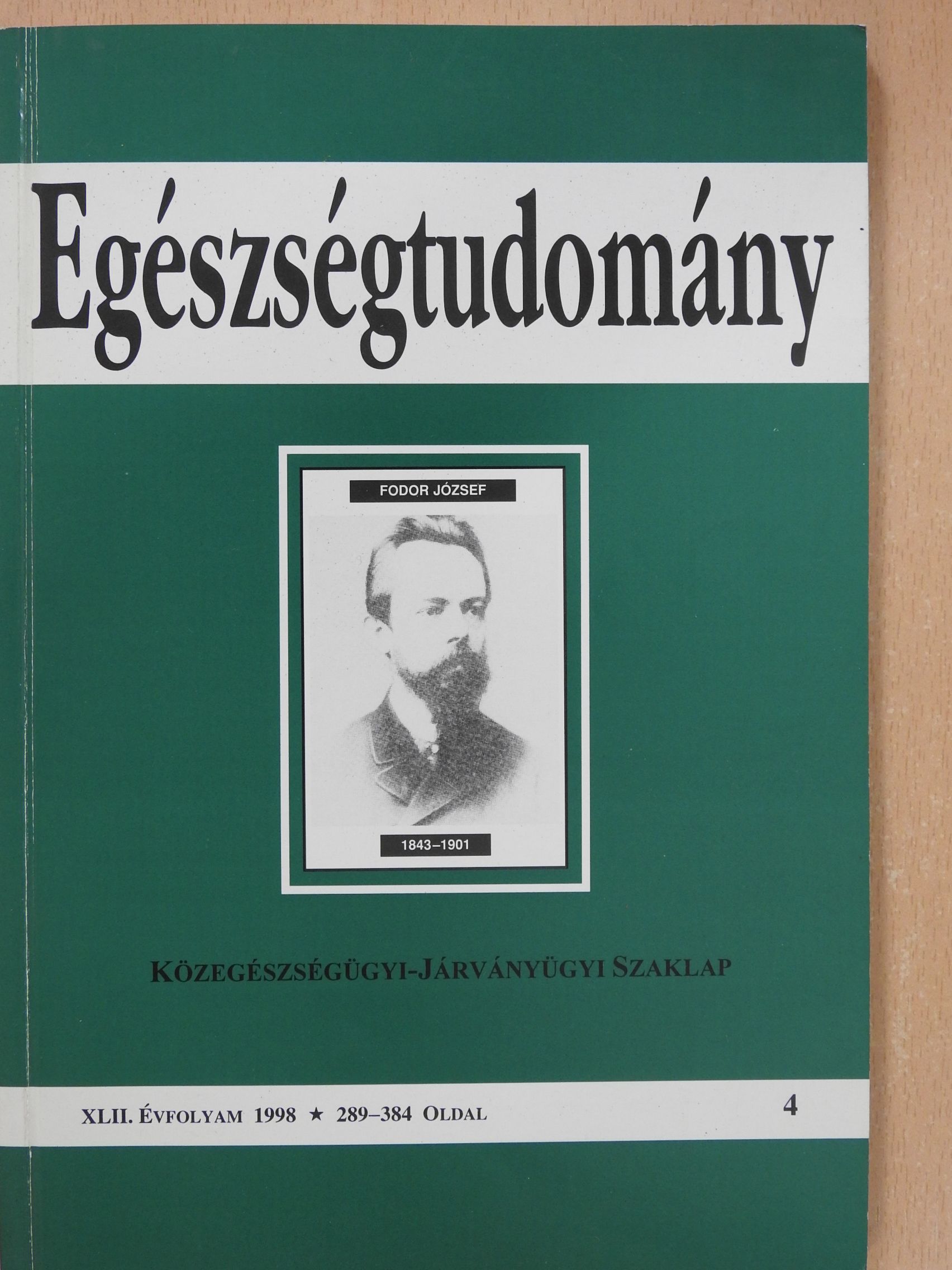 Bóna Ildikó - Egészségtudomány 1998/4. (dedikált példány) [antikvár]