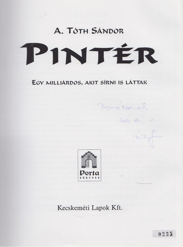 A. Tóth Sándor - Pintér [antikvár]