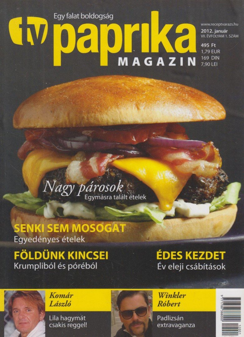 ZSIGMOND GÁBOR - TV paprika magazin 2012. január [antikvár]
