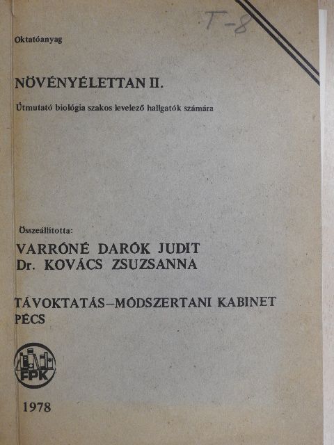 Növényélettan II. [antikvár]
