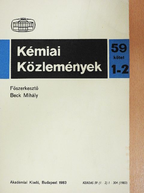 Hargittai I. - Kémiai Közlemények 1983/1-2. [antikvár]