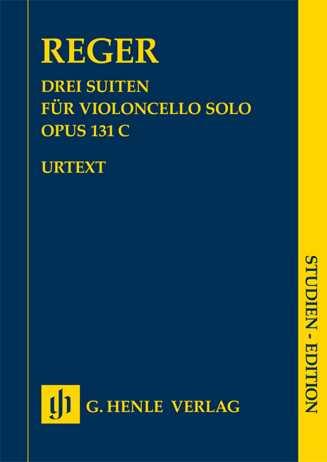REGER - DREI SUITEN FÜR VIOLONCELLO SOLO OP.131C, STUDIEN-EDITION URTEXT