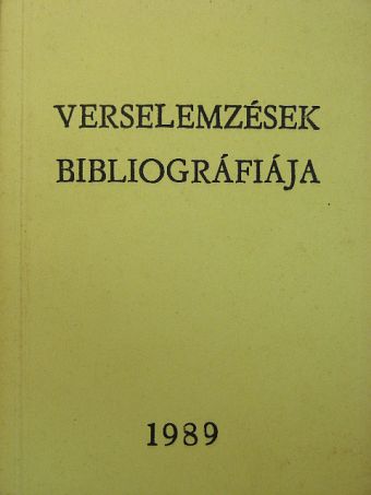 Verselemzések bibliográfiája [antikvár]