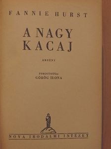 Fannie Hurst - A nagy kacaj [antikvár]