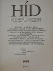 Bordás Győző - Híd 1989. január [antikvár]