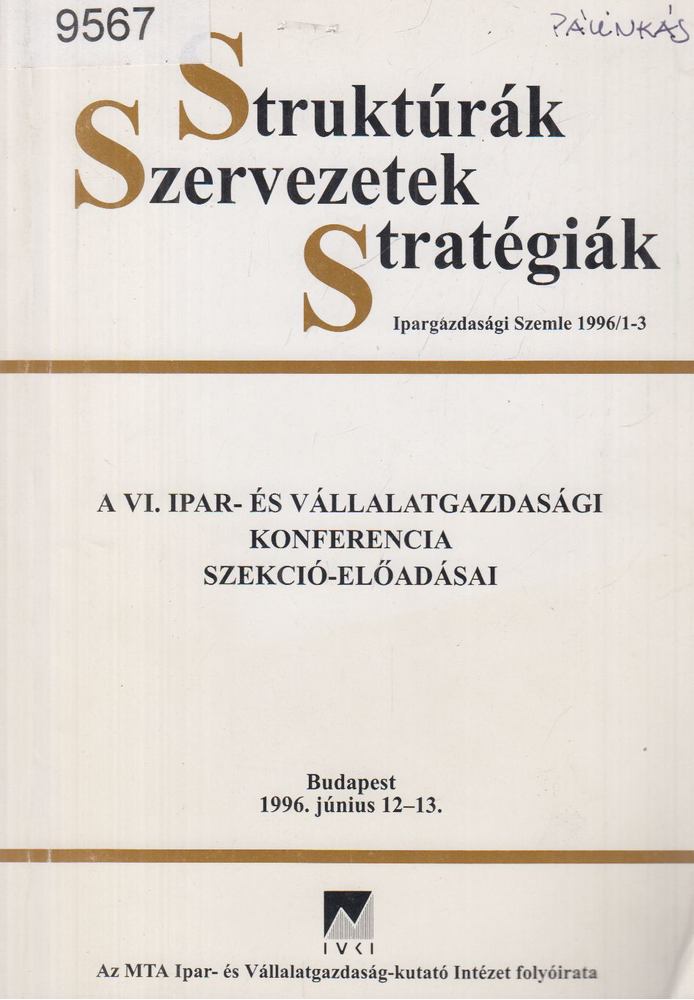 Román Zoltán (szerk.) - Struktúrák, Szervezetek, Stratégiák 1996/1-3 [antikvár]
