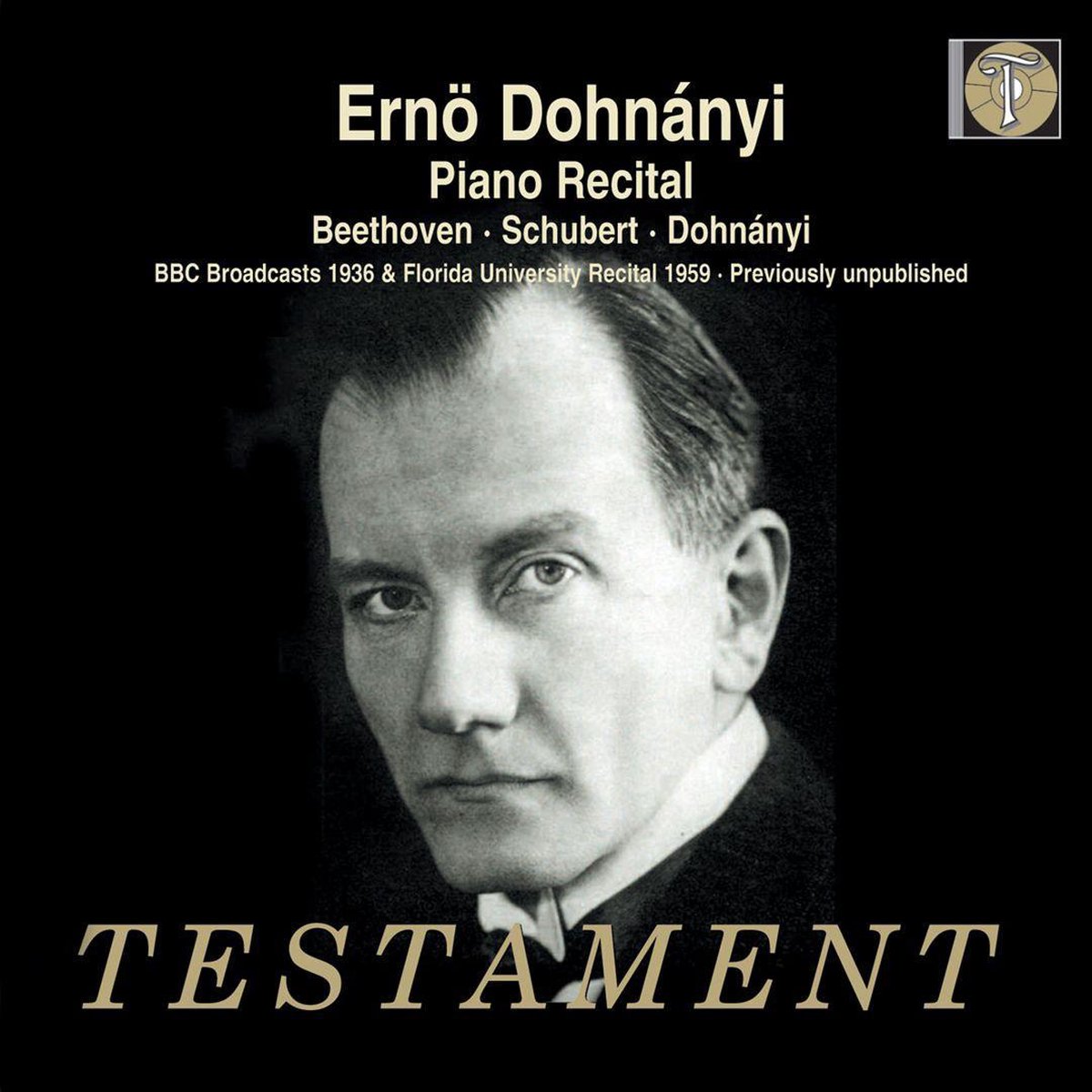 BEETHOVEN, SCHUBERT, DOHNÁNYI - PIANO RECITAL 2CD DOHNÁNYI ERNŐ
