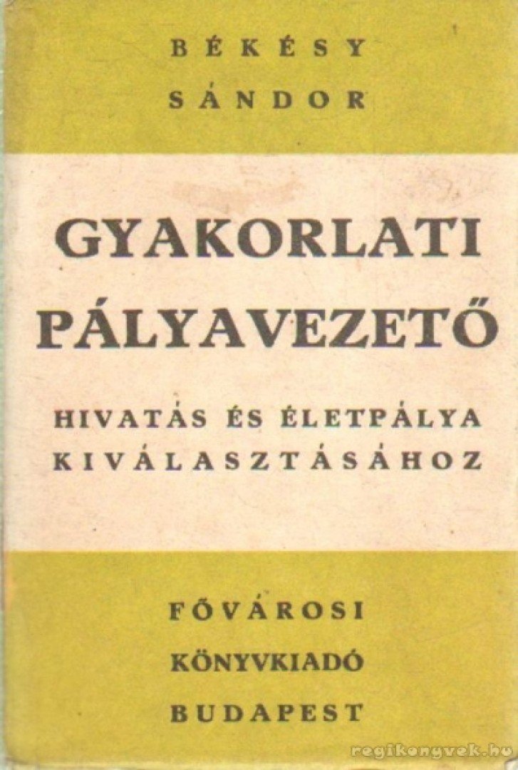 Békésy Sándor - Gyakorlati pályavezető hivatás és életpálya kiválasztásához [antikvár]