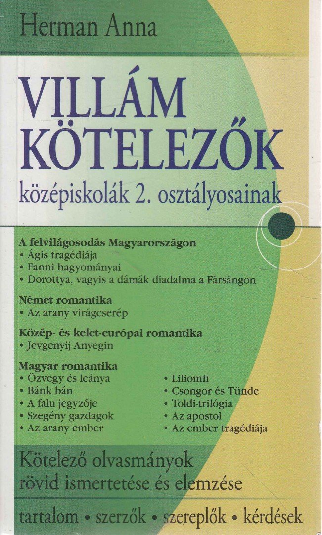 Herman Anna - Villám kötelezők középiskolák 2. osztályosainak [antikvár]