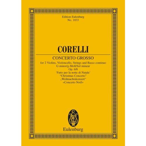 CORELLI - CONCERTO GROSSO OP.6, NO.8 "CHRISTMAS CONCERTO" BASSO CONTINUO / PARTITURA