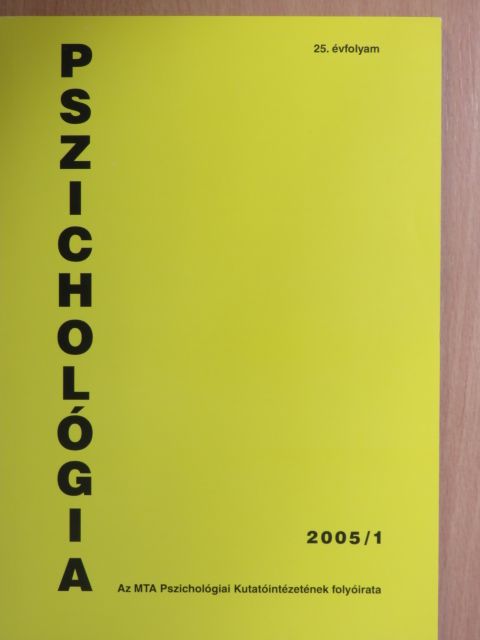 Bernáth László - Pszichológia 2005/1-4. [antikvár]