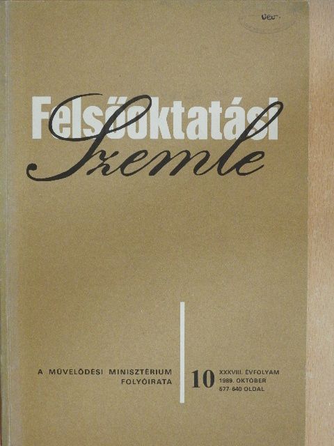 Dobó Attila - Felsőoktatási Szemle 1989. október [antikvár]