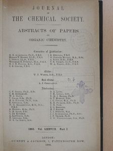 H. E. Armstrong - Journal of the Chemical Society 1900/I. [antikvár]