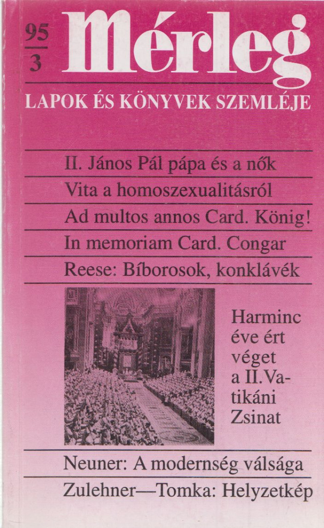 Boór János (főszerk.) - Mérleg 1995/3 [antikvár]