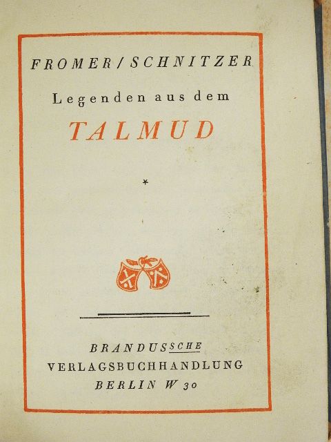 Jakob Fromer - Legenden aus dem Talmud [antikvár]