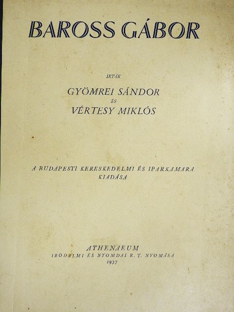 Gyömrei Sándor - Baross Gábor [antikvár]