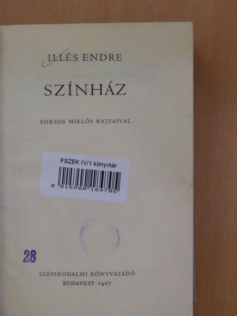 Illés Endre - Színház [antikvár]