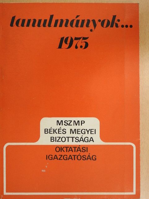 Dr. Becsei József - Tanulmányok... 1975 [antikvár]