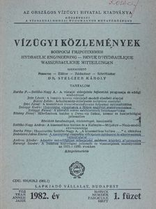 Bálint Zoltán - Vízügyi Közlemények 1982/1. [antikvár]
