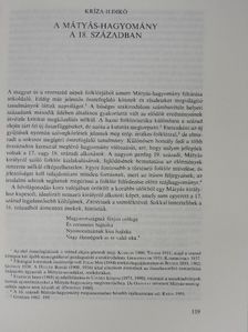 Kríza Ildikó - A Mátyás-hagyomány a 18. században [antikvár]