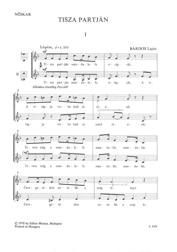 BÁRDOS LAJOS - TISZA PARTJÁN NŐIKAR