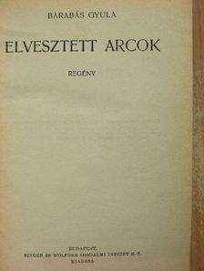 Barabás Gyula - Elvesztett arcok [antikvár]