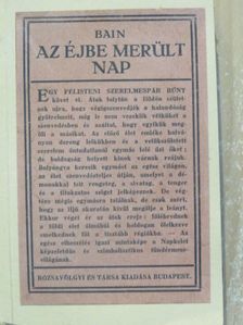 F. W. Bain - Az éjbe merült nap [antikvár]