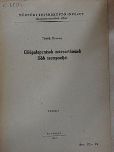 Török Ferenc - Cölöpalapozások művezetésének főbb szempontjai [antikvár]
