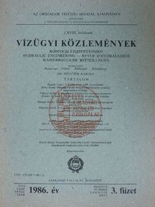 Hamvas Ferenc - Vízügyi közlemények 1986/3. [antikvár]