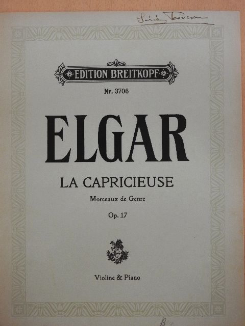 Edward Elgar - La capricieuse [antikvár]