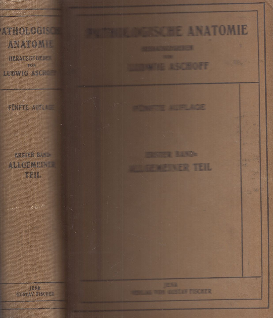 Aschoff, Ludwig - Pathologische Anatomie I. Band - Allgemeiner Teil [antikvár]
